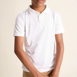 NWT Chubbies Boys XS The Vanna Youth Performance Polo Shirt White Short Sleeve